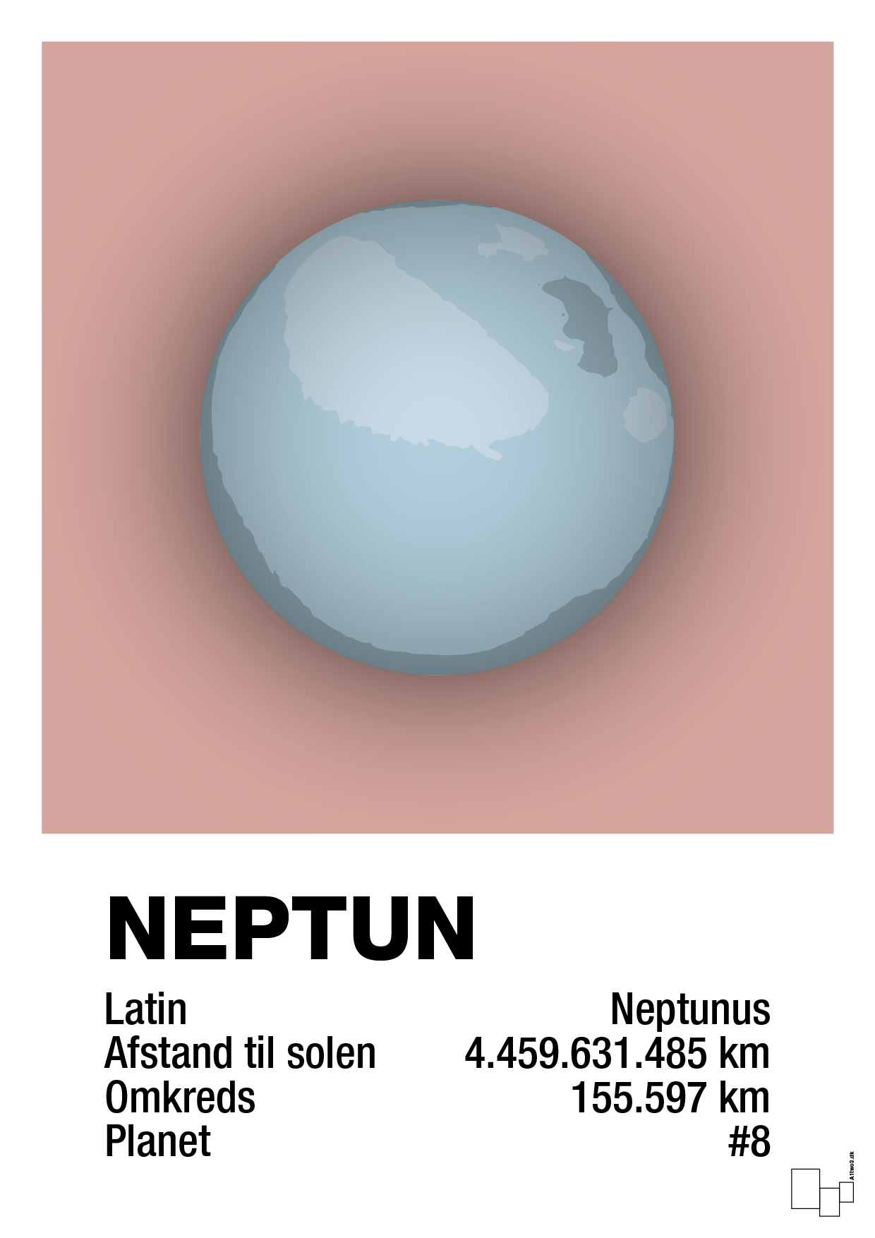 plakat: neptun - bubble shell-Universet-A1two3