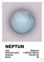 plakat: neptun - dusty lilac-Universet-A1two3