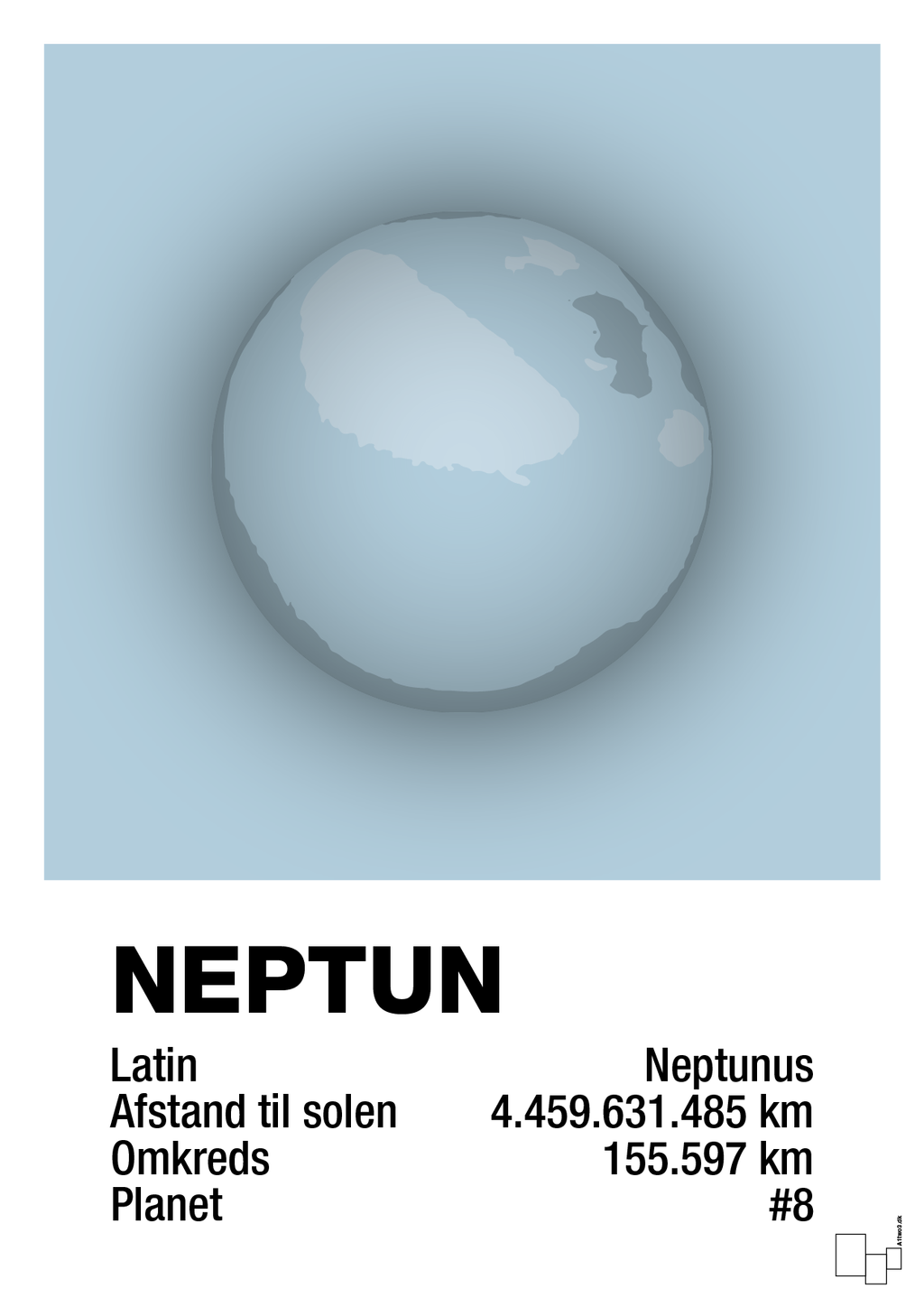 plakat: neptun - heavenly blue-Universet-A1two3