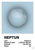plakat: neptun - heavenly blue-Universet-A1two3