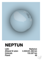 plakat: neptun - heavenly blue-Universet-A1two3