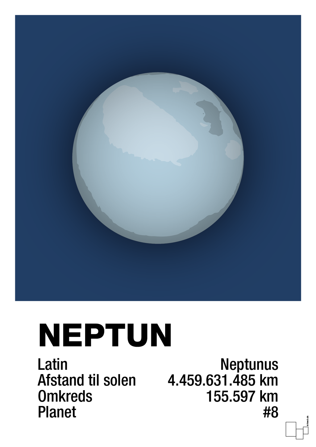 plakat: neptun - lapis blue-Universet-A1two3