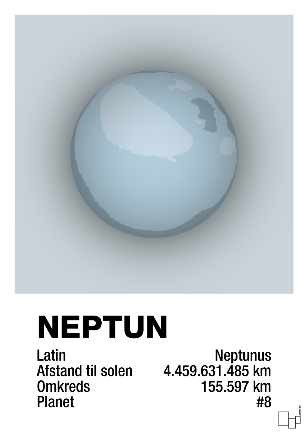 plakat: neptun - light drizzle-Universet-A1two3