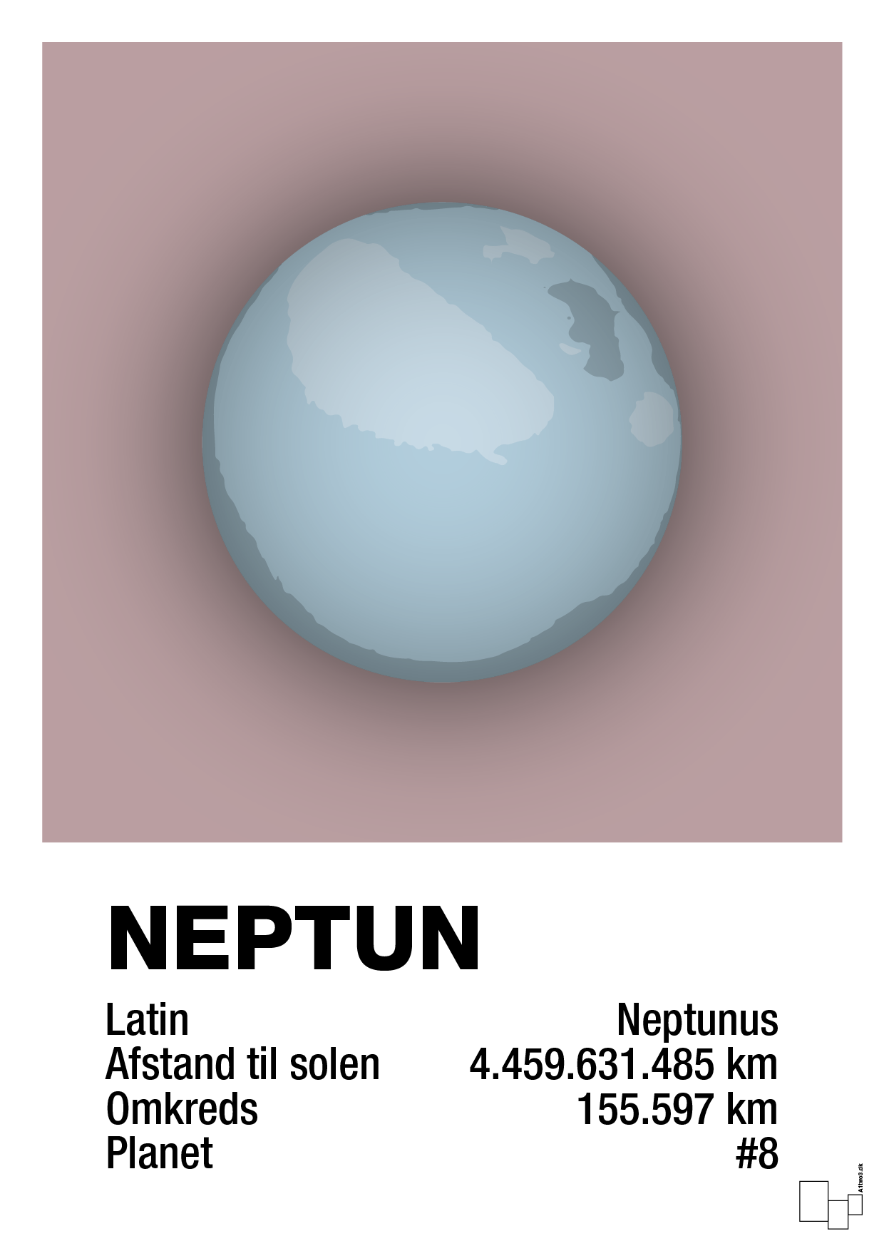 plakat: neptun - light rose-Universet-A1two3