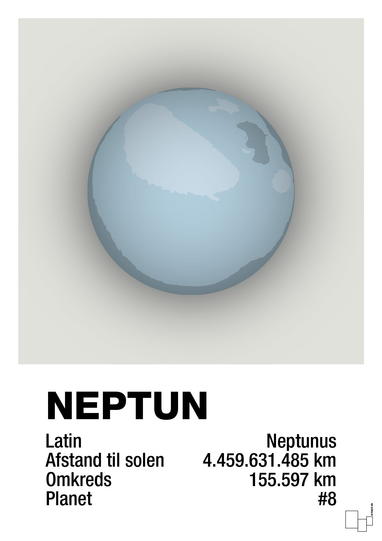 plakat: neptun - painters white-Universet-A1two3