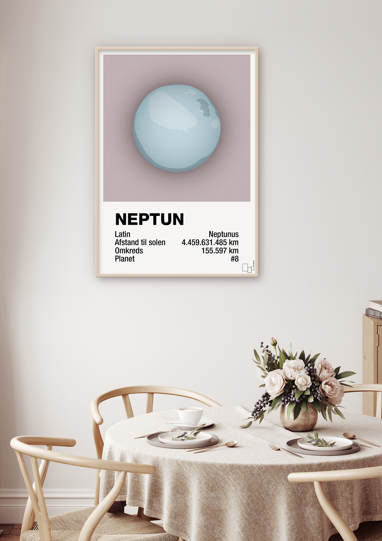 plakat: neptun - graphic charcoal-Universet-A1two3