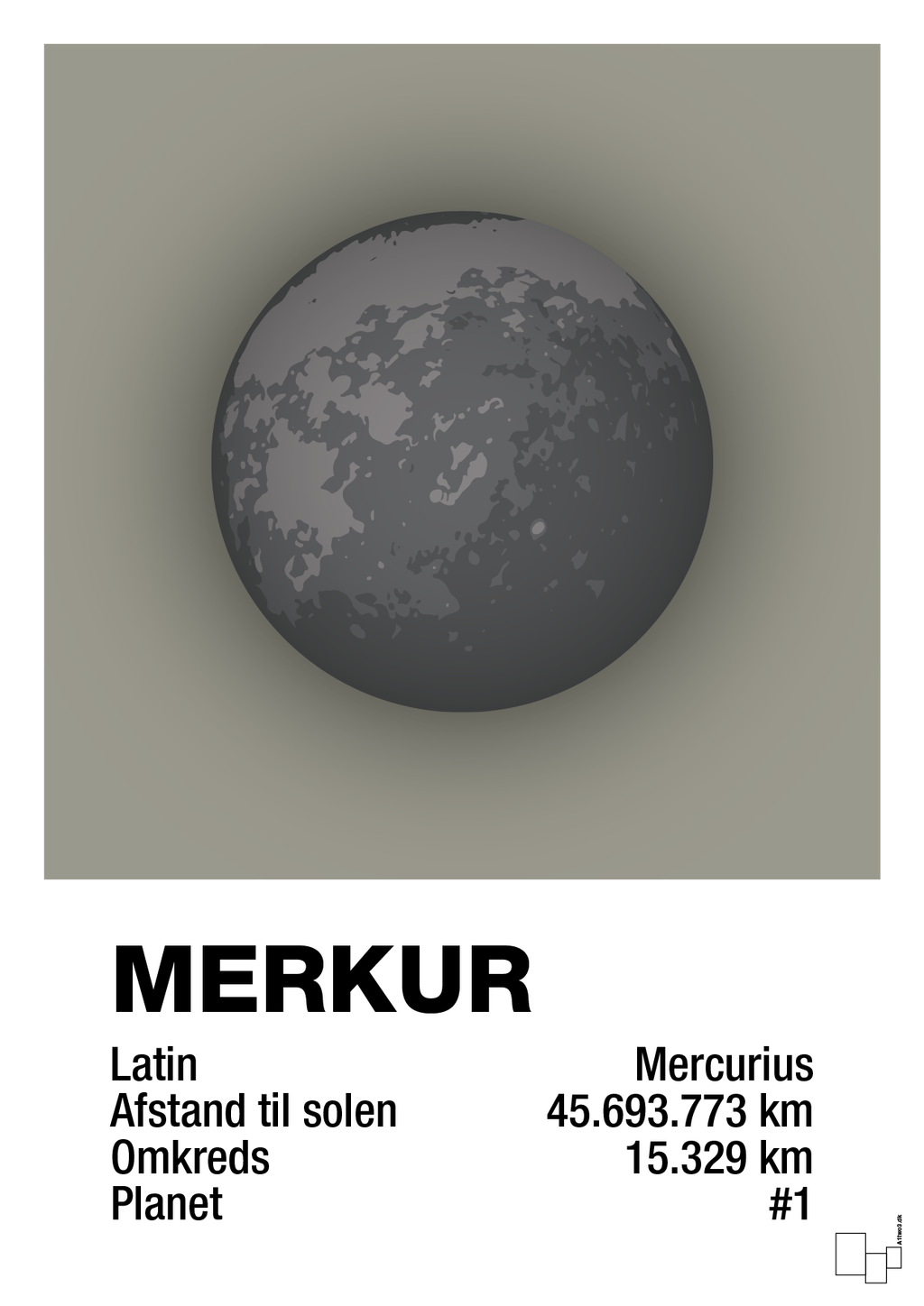 plakat: merkur - battleship gray-Universet-A1two3