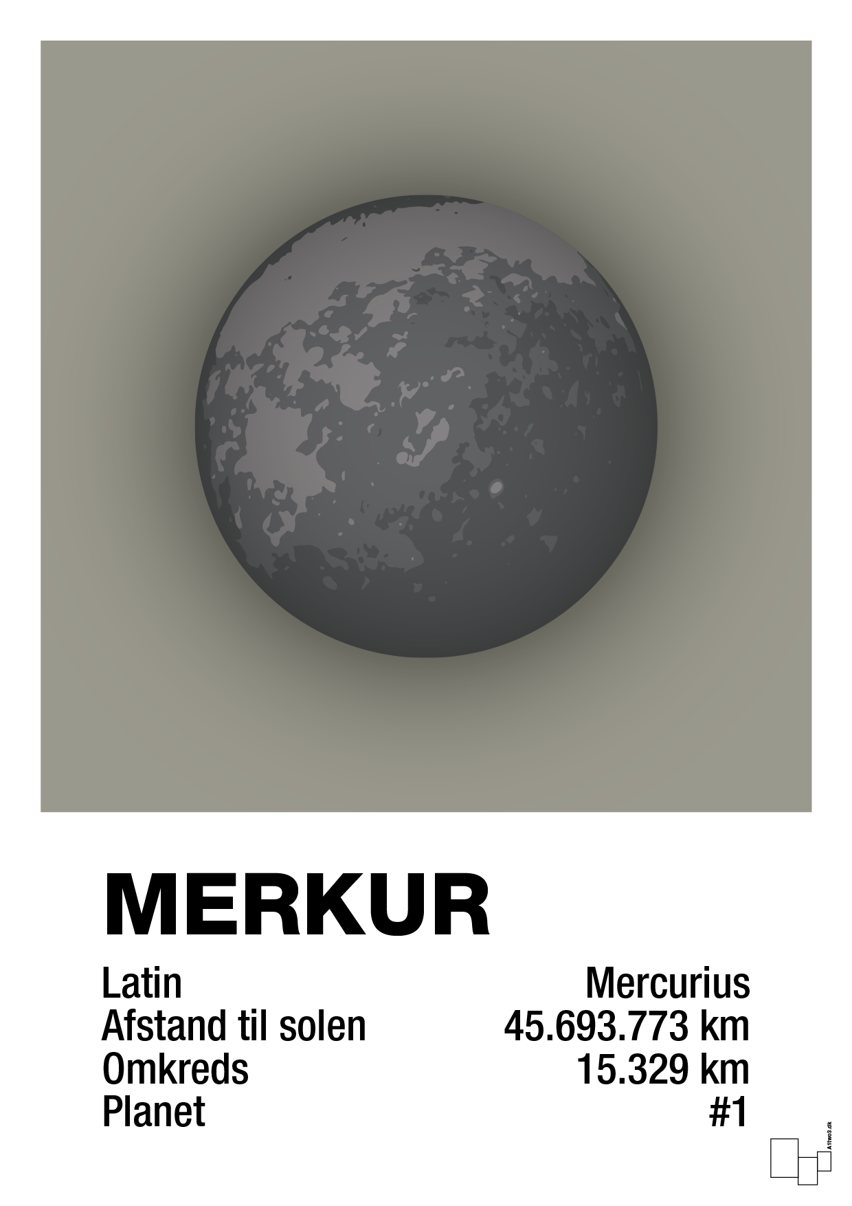 plakat: merkur - battleship gray-Universet-A1two3