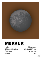 plakat: merkur - dark brown-Universet-A1two3