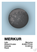 plakat: merkur - heavenly blue-Universet-A1two3