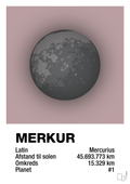 plakat: merkur - light rose-Universet-A1two3