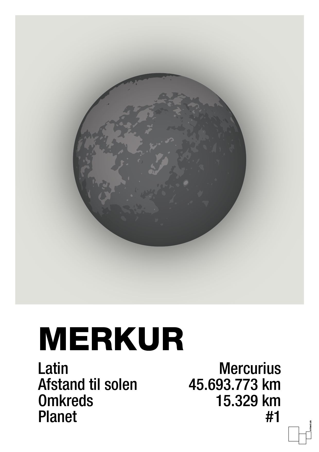plakat: merkur - painters white-Universet-A1two3