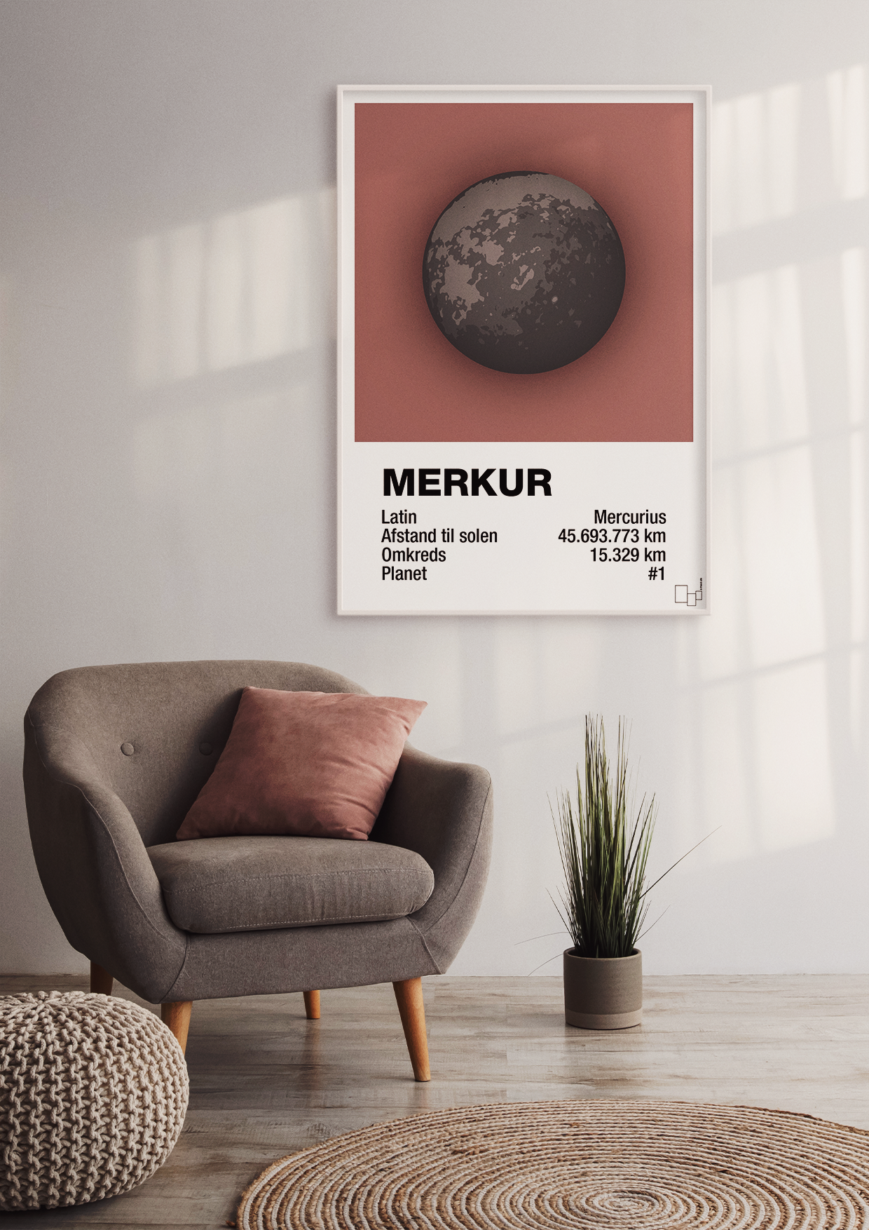 plakat: merkur - graphic charcoal-Universet-A1two3