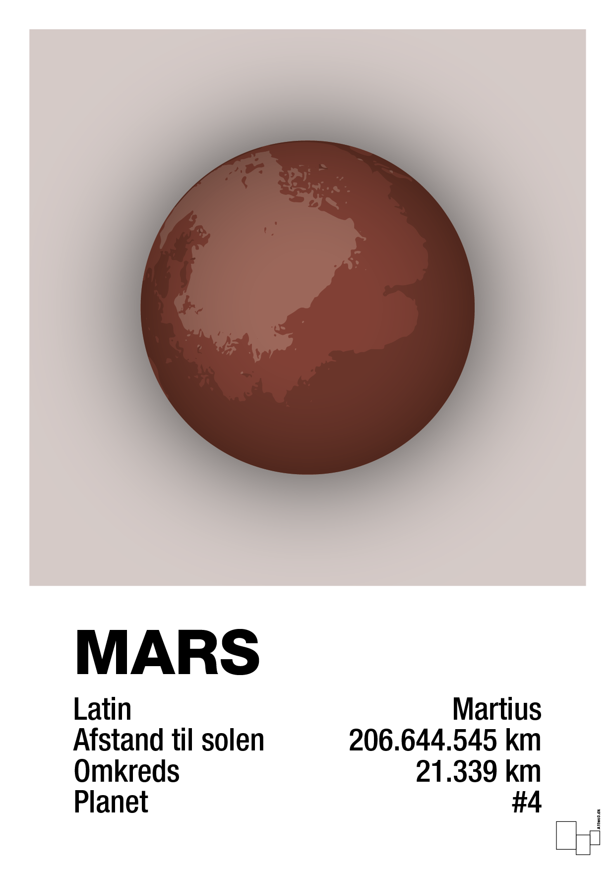 plakat: mars - broken beige-Universet-A1two3