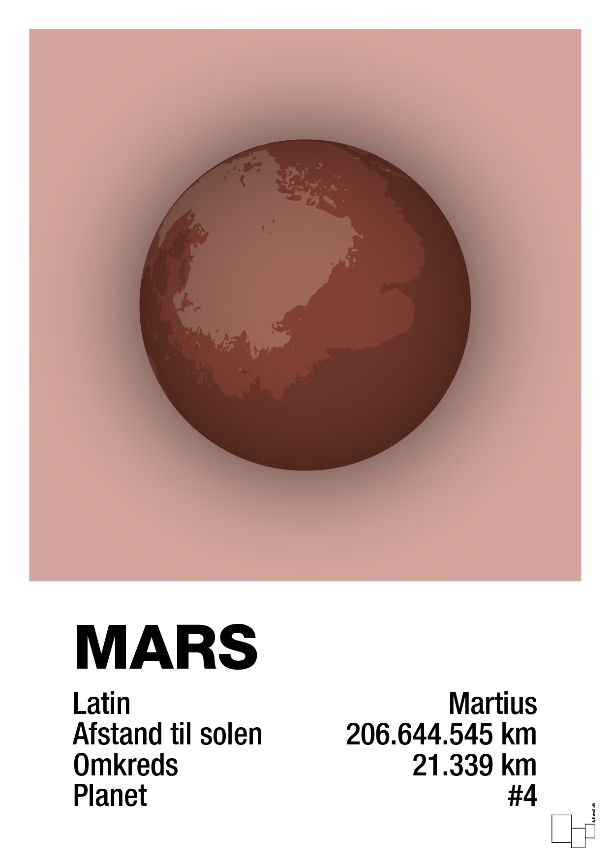 plakat: mars - bubble shell-Universet-A1two3