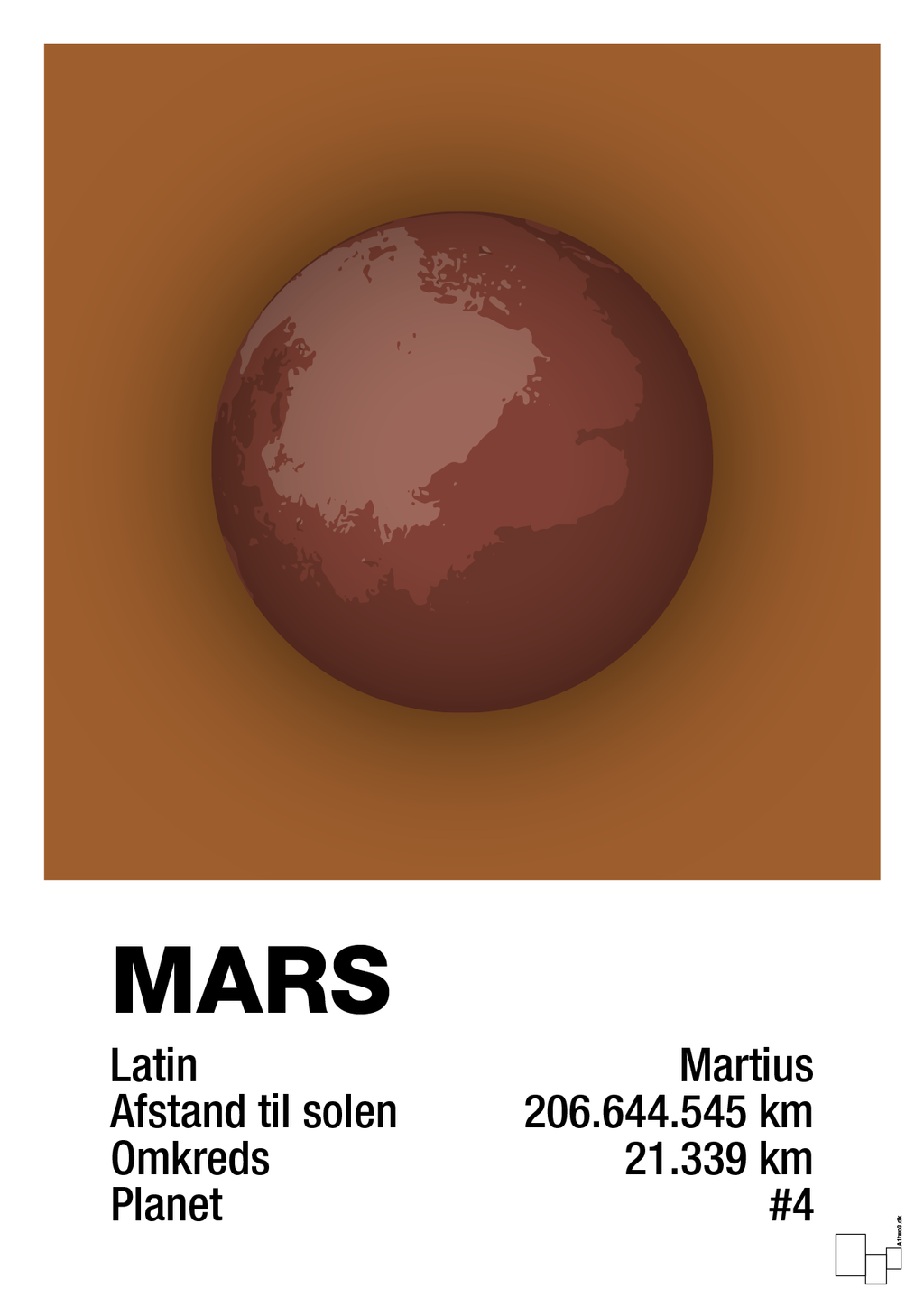 plakat: mars - cognac-Universet-A1two3