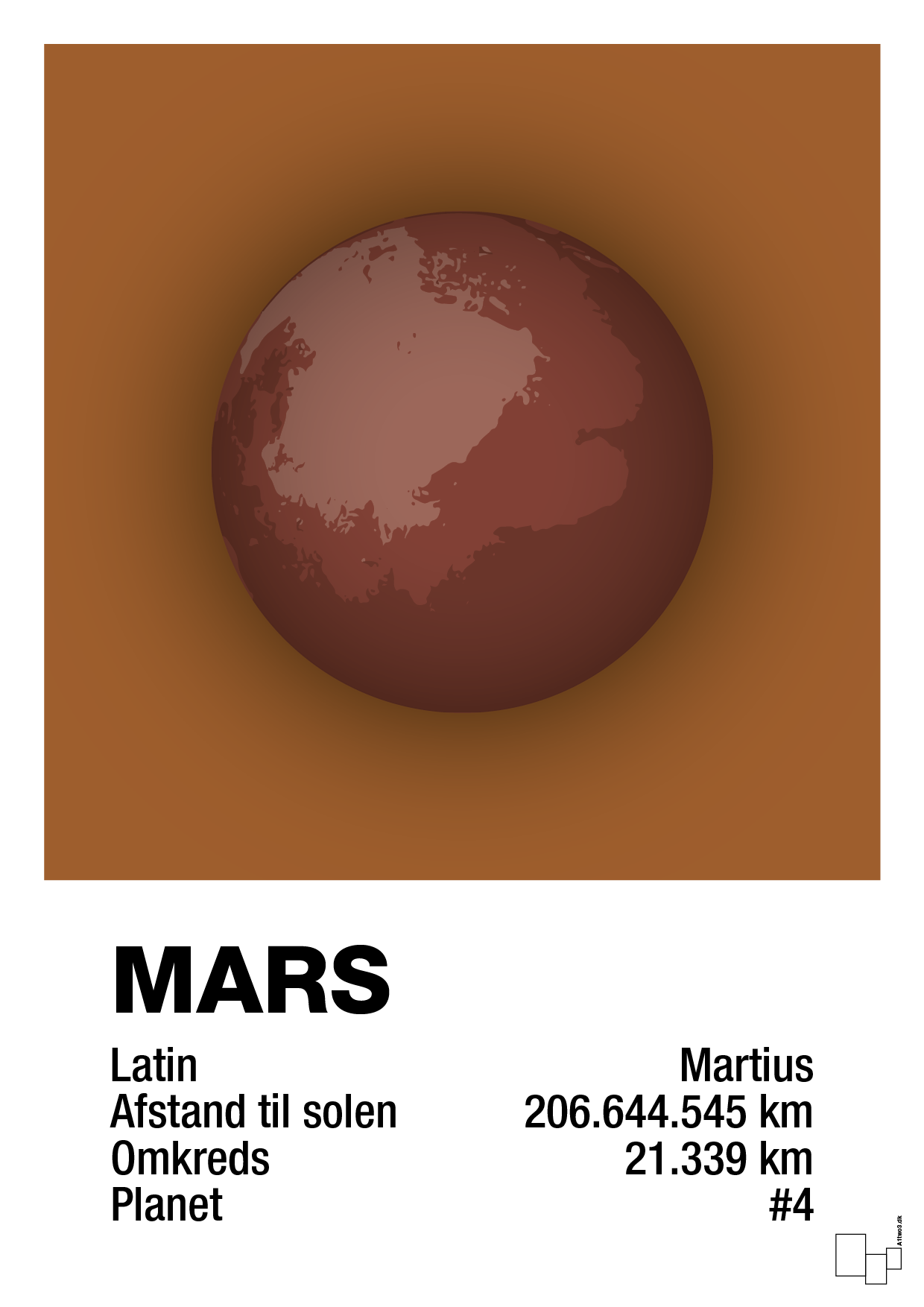 plakat: mars - cognac-Universet-A1two3