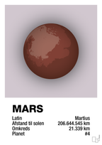plakat: mars - dusty lilac-Universet-A1two3