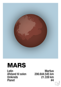 plakat: mars - heavenly blue-Universet-A1two3