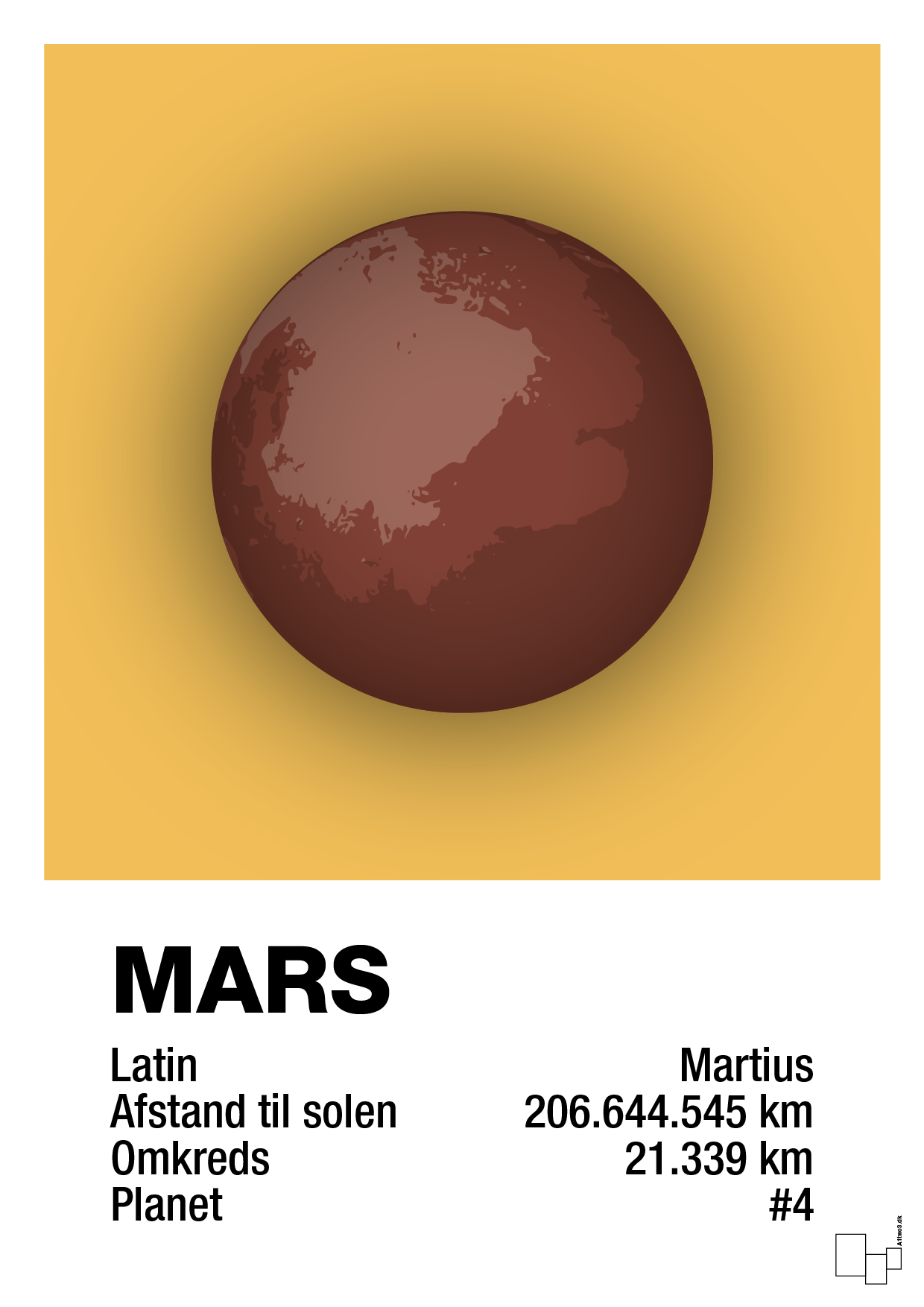 plakat: mars - honeycomb-Universet-A1two3