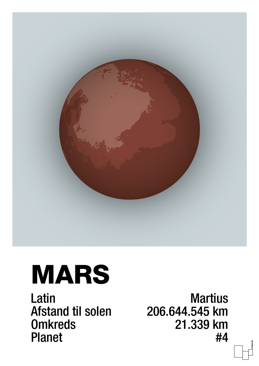 plakat: mars - light drizzle-Universet-A1two3