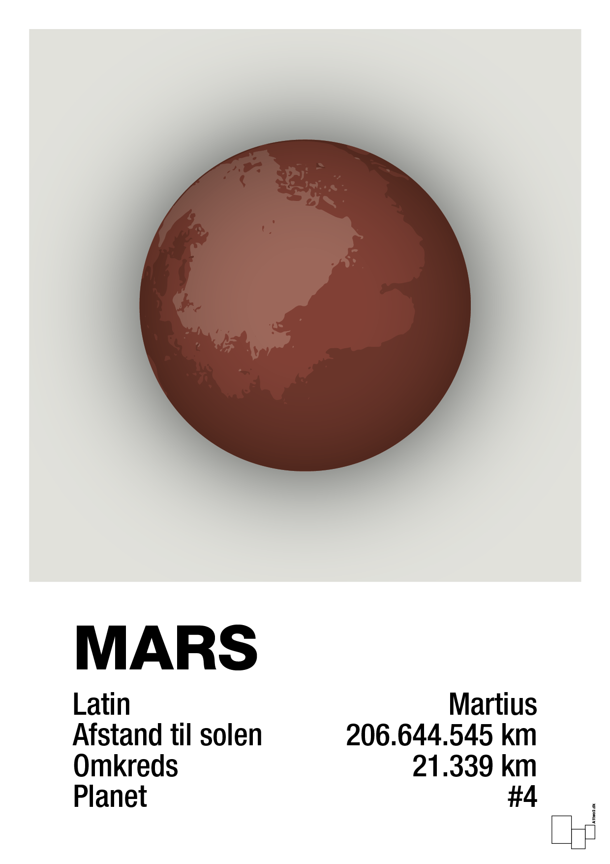 plakat: mars - painters white-Universet-A1two3