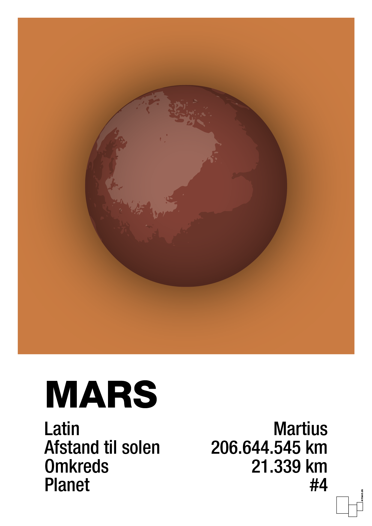 plakat: mars - rumba orange-Universet-A1two3