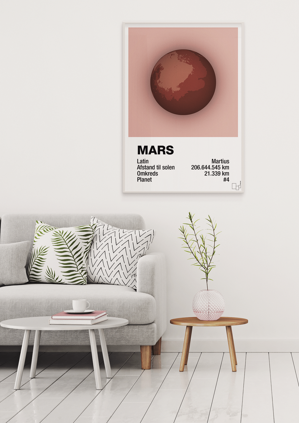 plakat: mars - graphic charcoal-Universet-A1two3