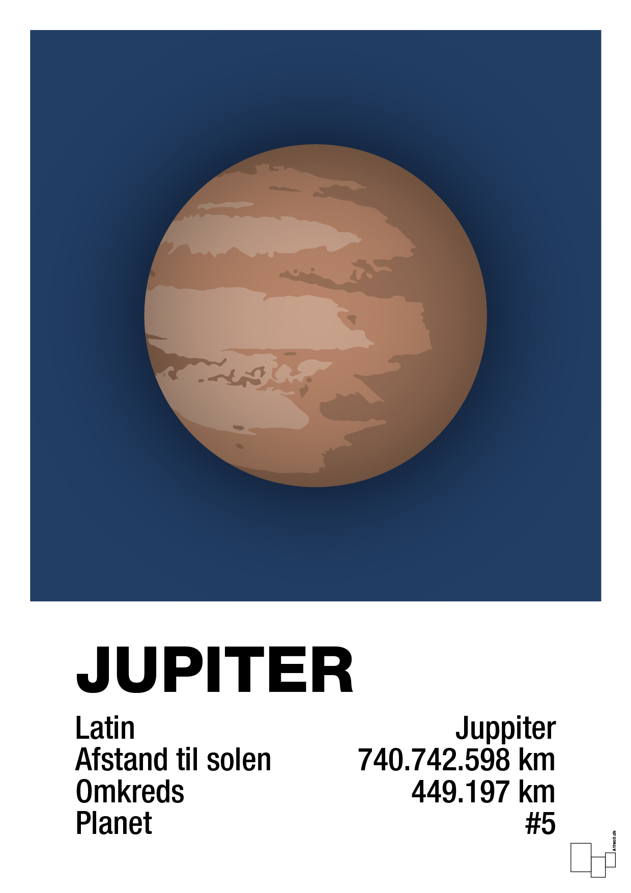 plakat: jupiter - lapis blue-Universet-A1two3