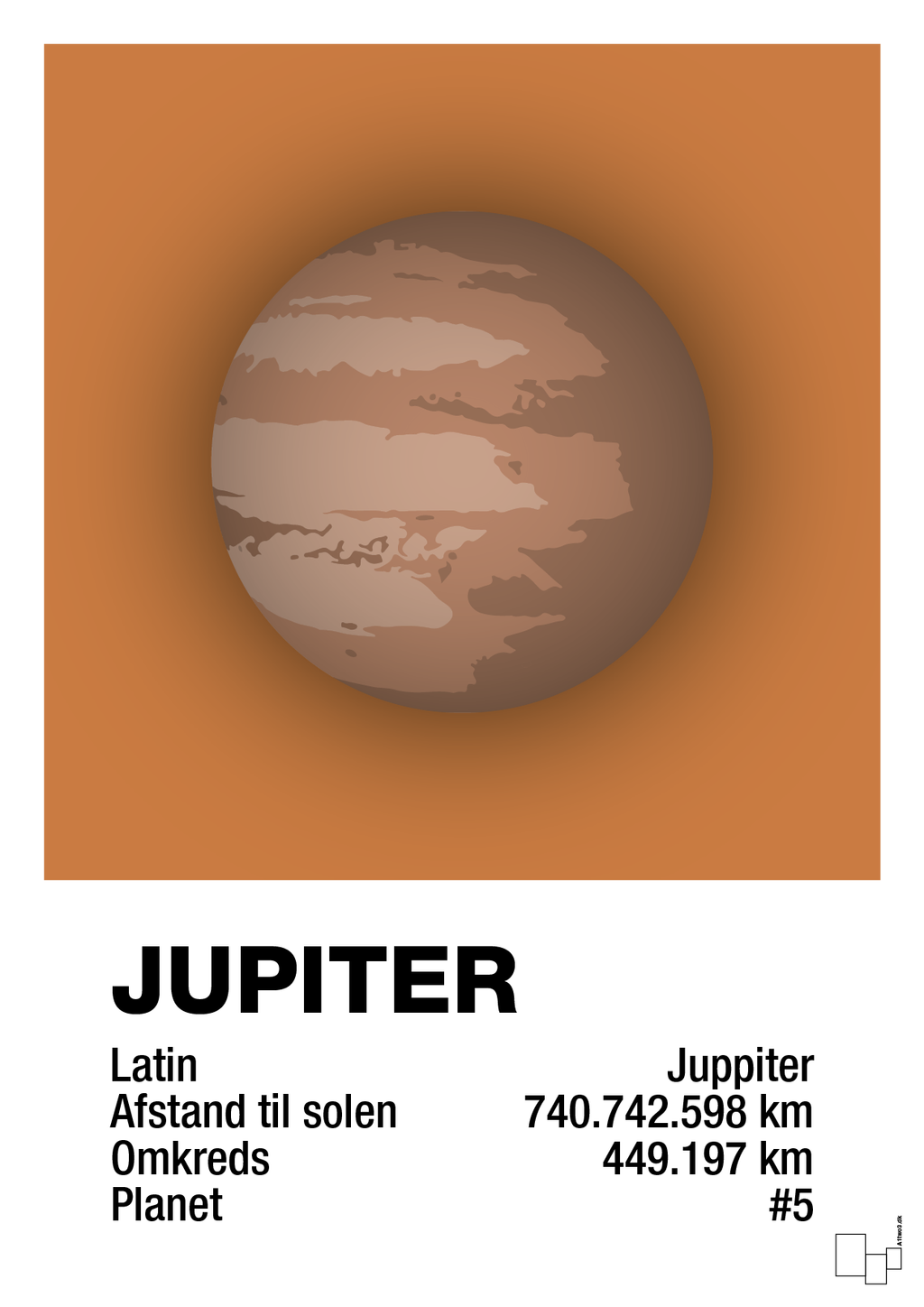 plakat: jupiter - rumba orange-Universet-A1two3