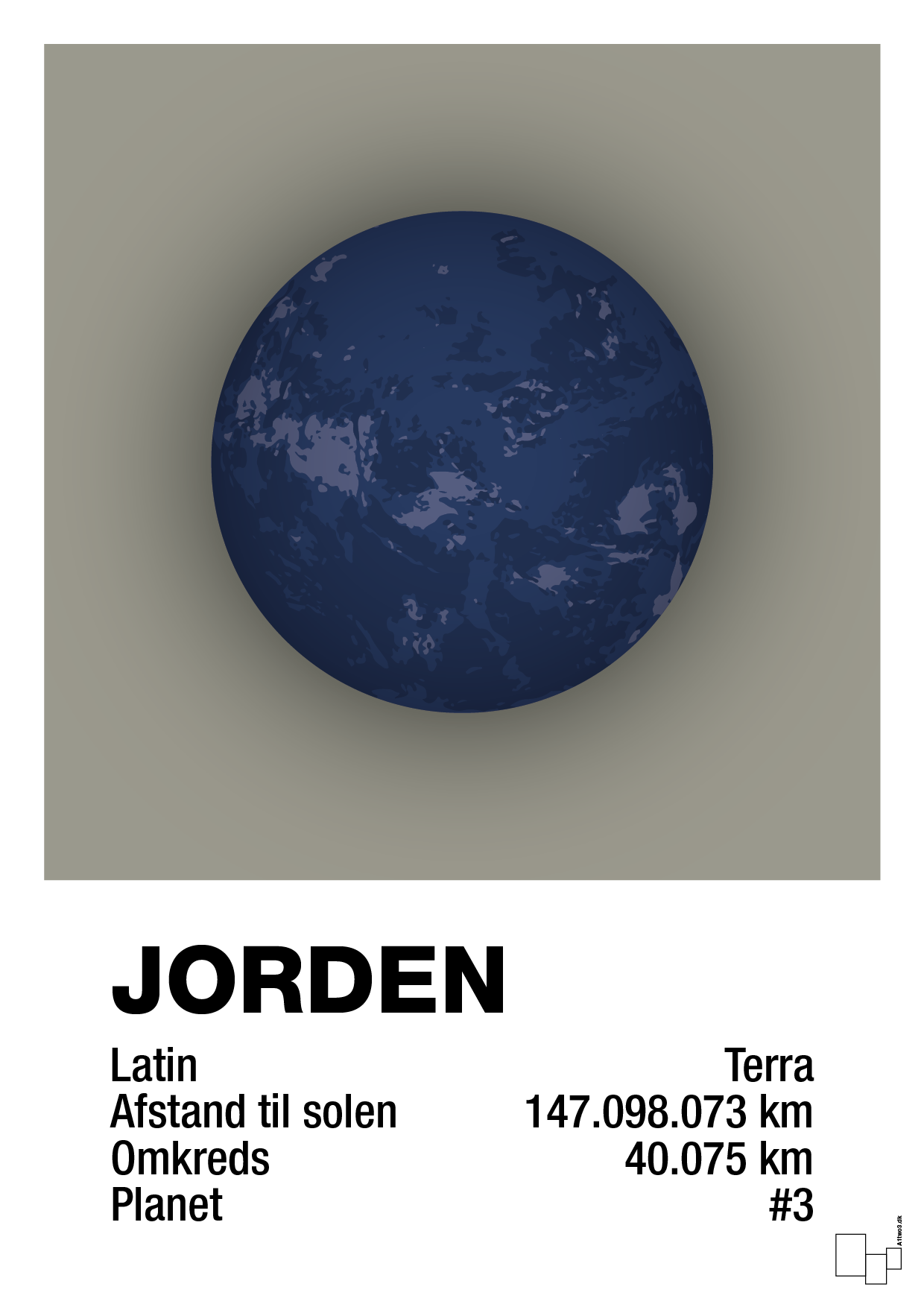 plakat: jorden - battleship gray-Universet-A1two3