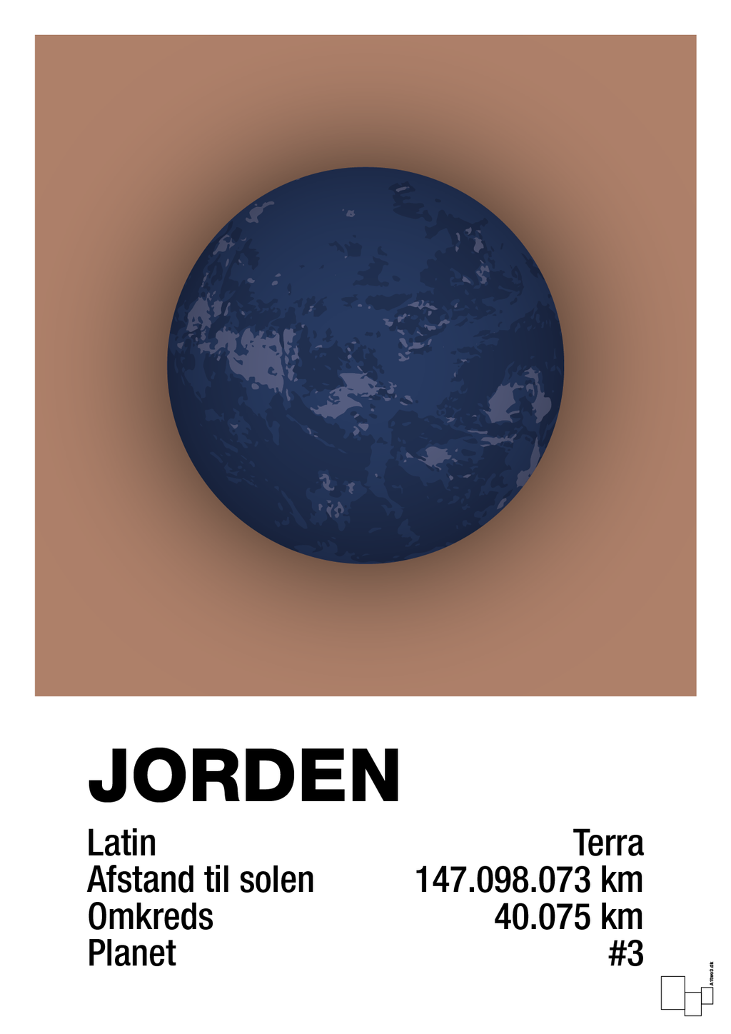 plakat: jorden - cider spice-Universet-A1two3