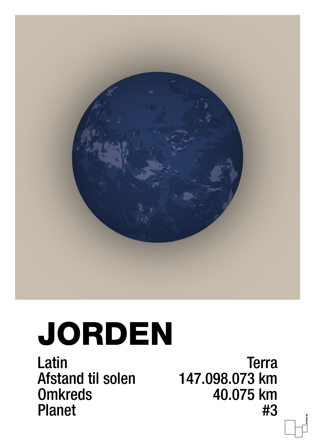 plakat: jorden - creamy mushroom-Universet-A1two3