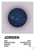 plakat: jorden - dusty lilac-Universet-A1two3