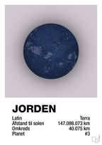 plakat: jorden - dusty lilac-Universet-A1two3