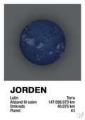 plakat: jorden - graphic charcoal-Universet-A1two3