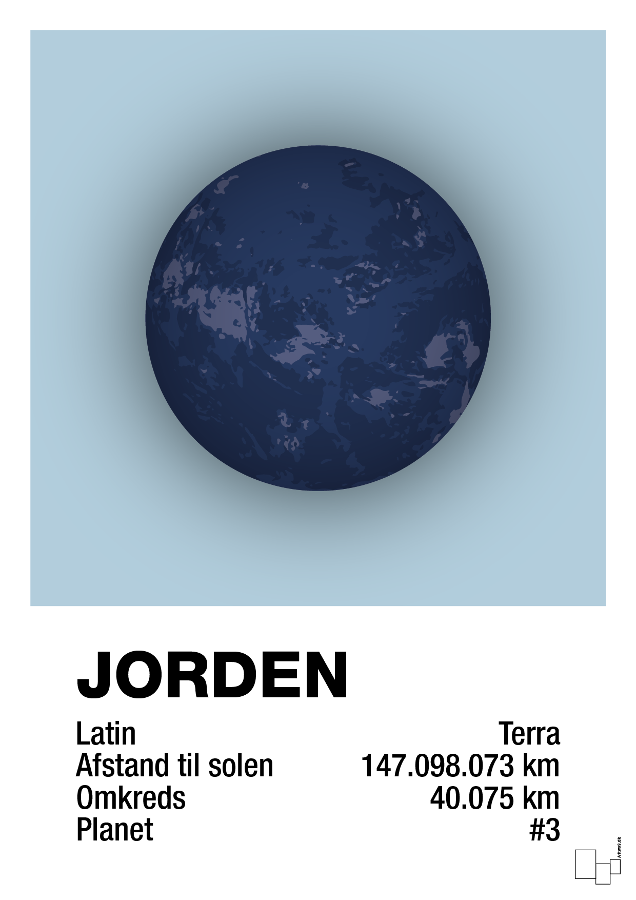 plakat: jorden - heavenly blue-Universet-A1two3
