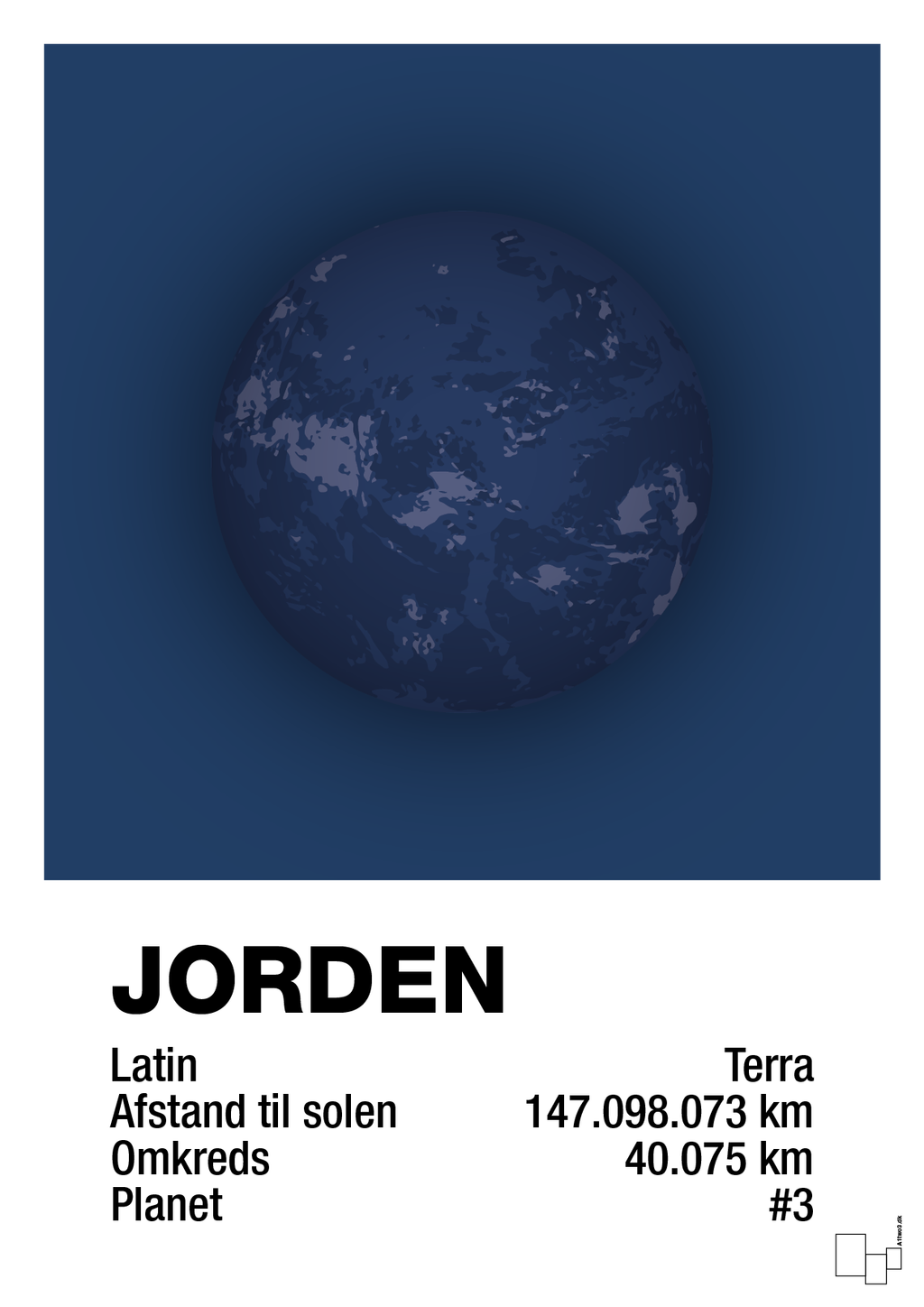 plakat: jorden - lapis blue-Universet-A1two3
