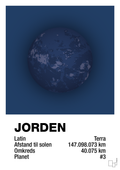 plakat: jorden - lapis blue-Universet-A1two3