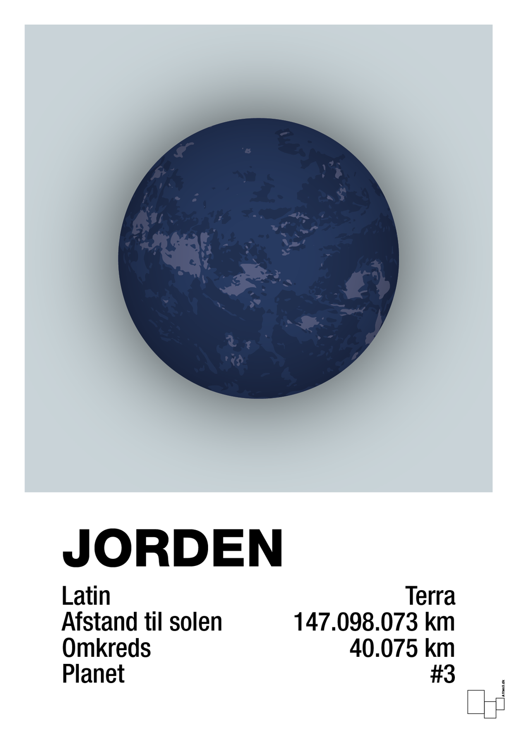 plakat: jorden - light drizzle-Universet-A1two3