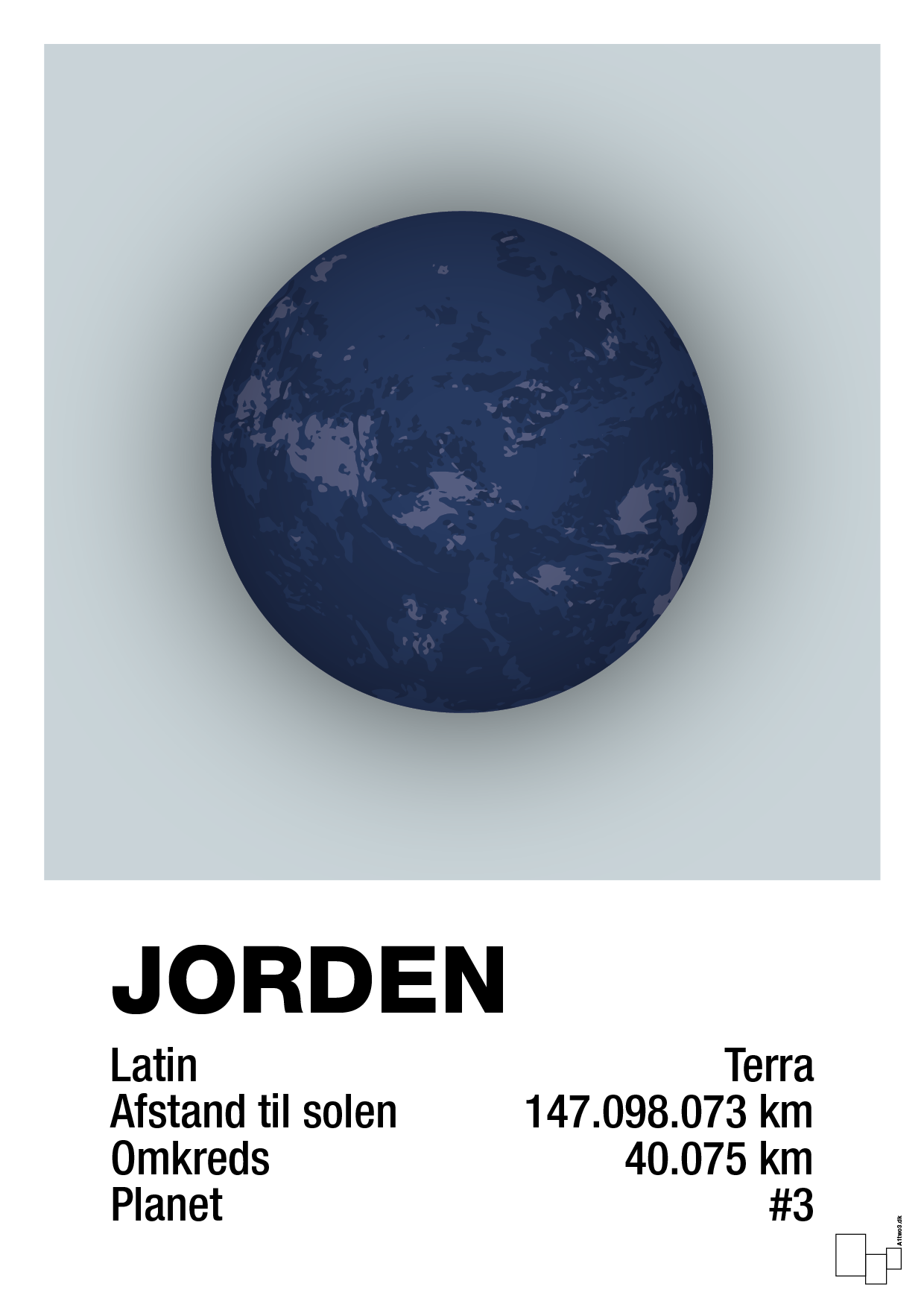 plakat: jorden - light drizzle-Universet-A1two3