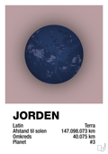 plakat: jorden - light rose-Universet-A1two3