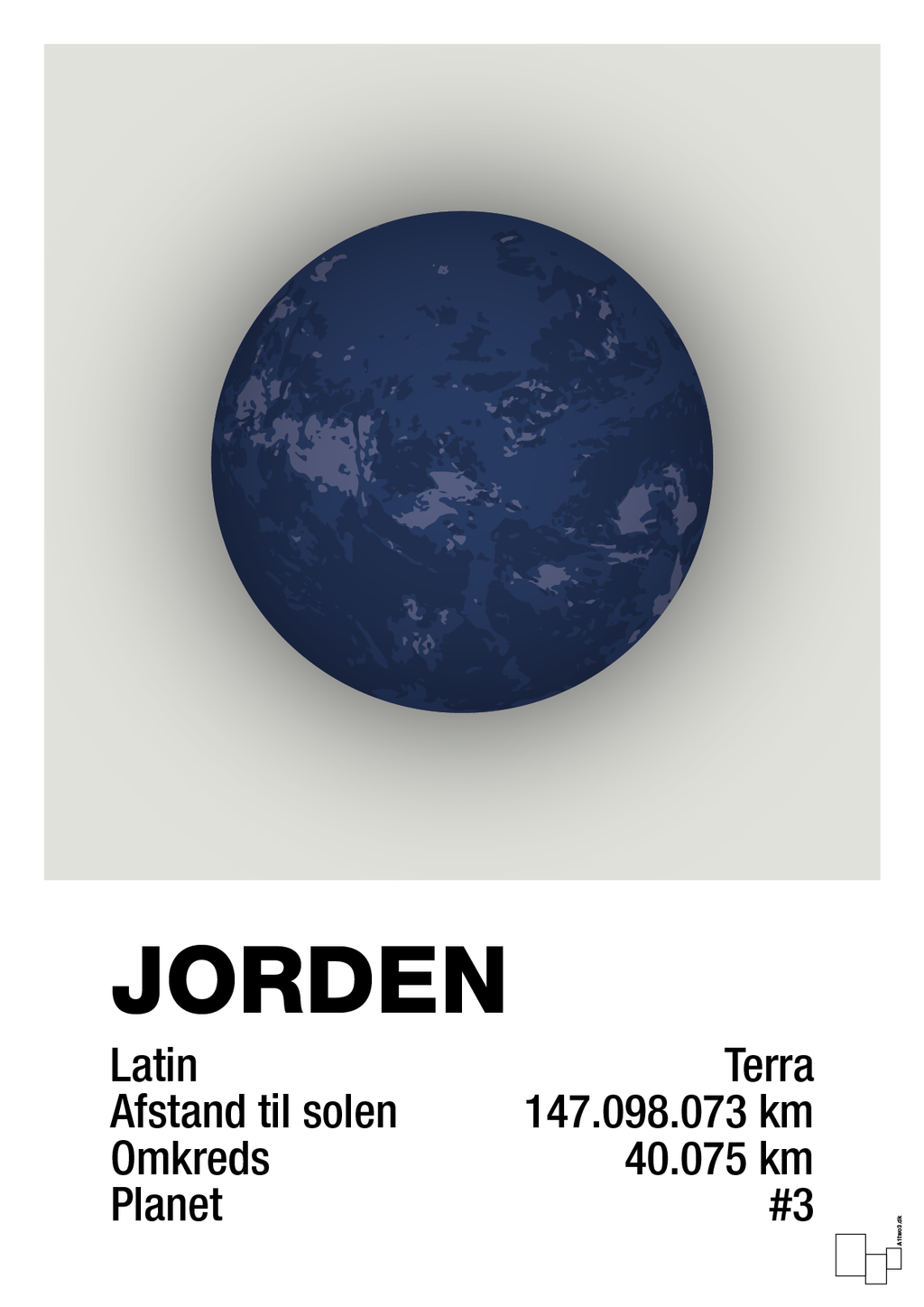 plakat: jorden - painters white-Universet-A1two3