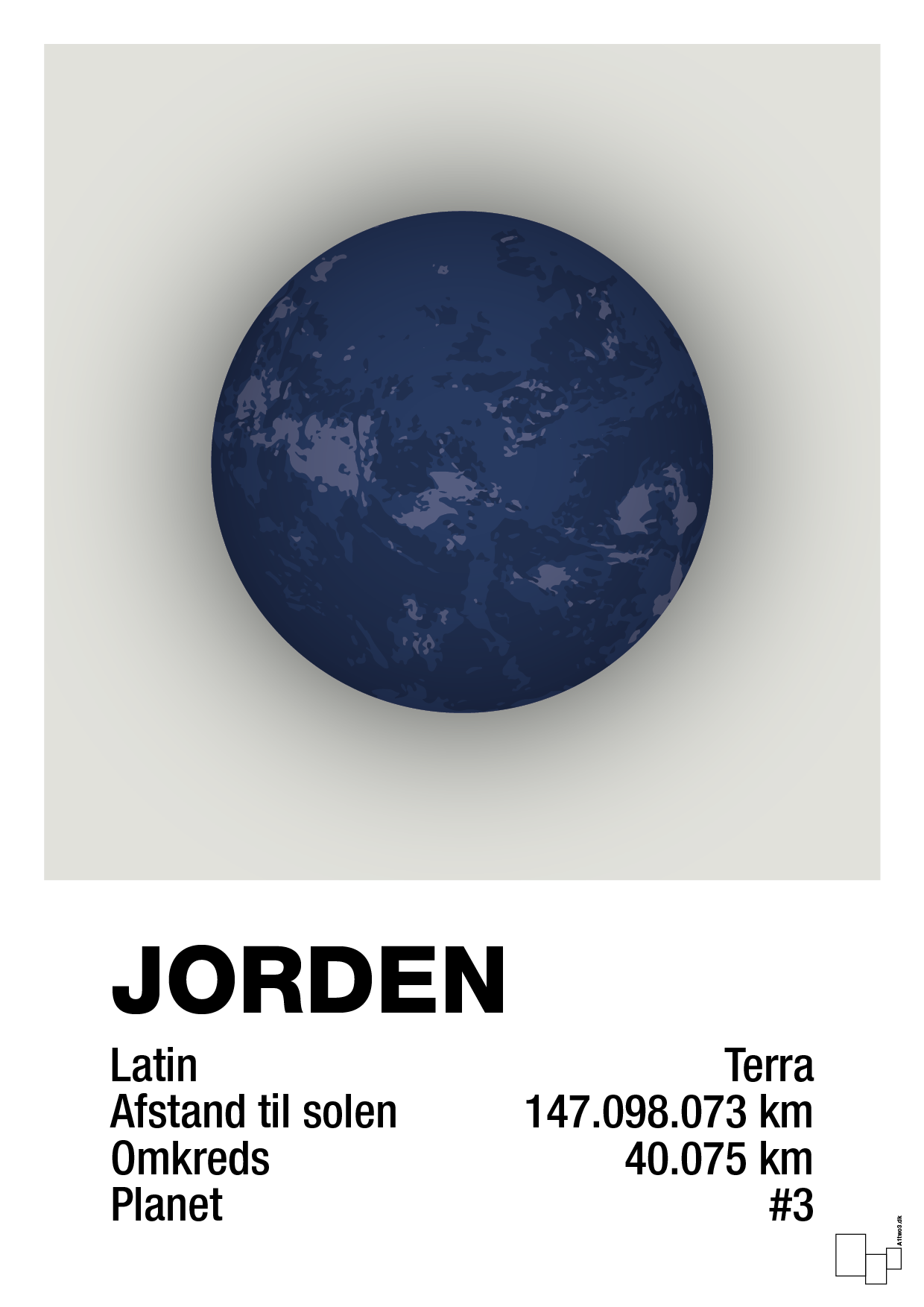 plakat: jorden - painters white-Universet-A1two3