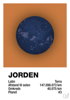 plakat: jorden - rumba orange-Universet-A1two3