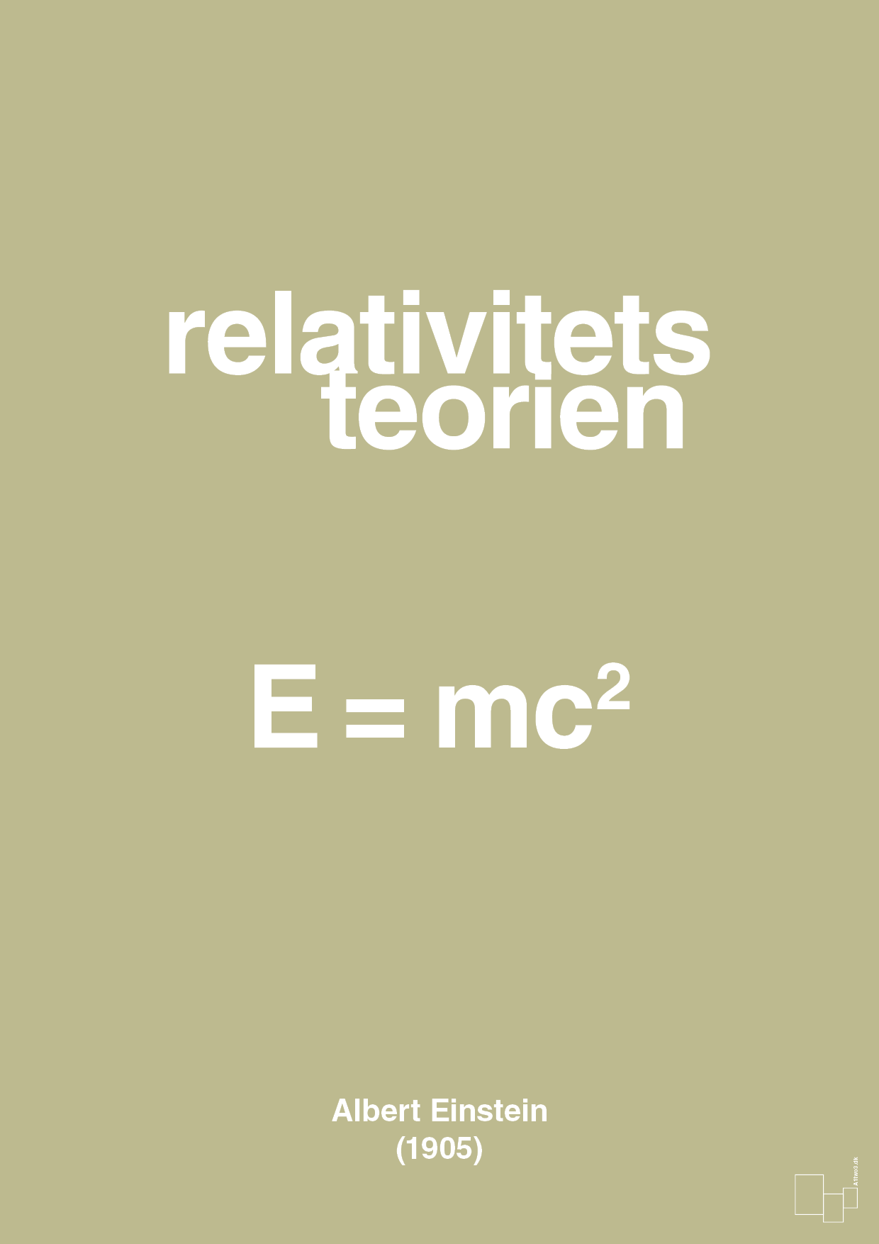 plakat: relativitets teorien - back to nature-Ligninger-A1two3