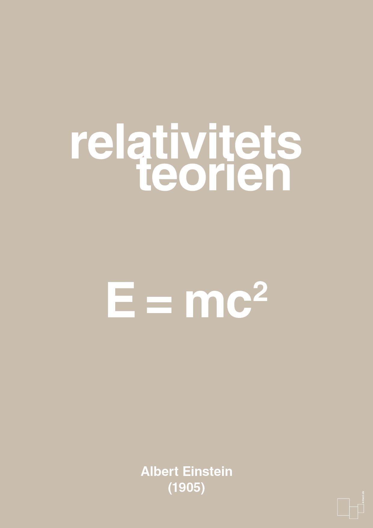 plakat: relativitets teorien - creamy mushroom-Ligninger-A1two3