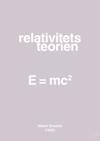 plakat: relativitets teorien - dusty lilac-Ligninger-A1two3