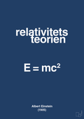plakat: relativitets teorien - lapis blue-Ligninger-A1two3