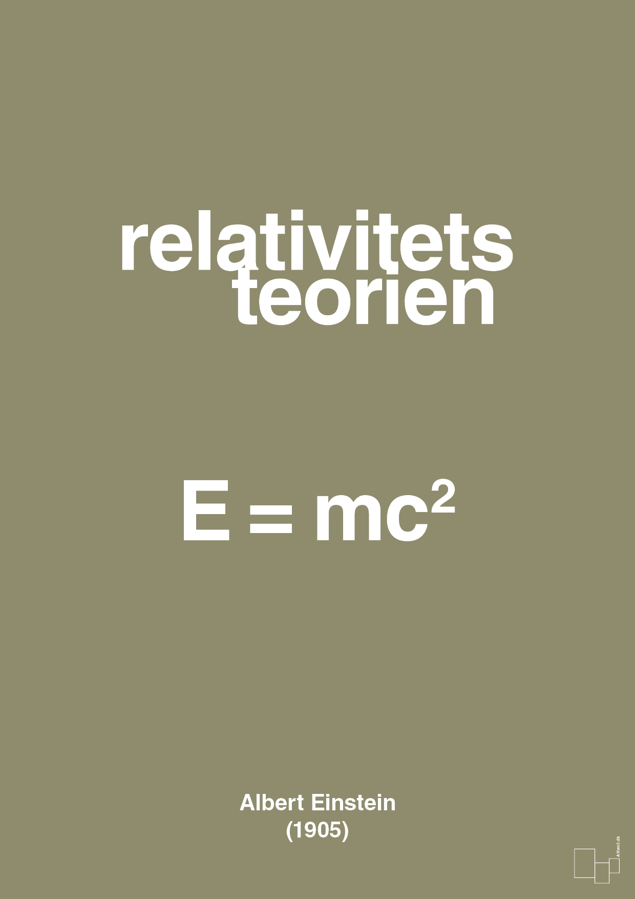 plakat: relativitets teorien - misty forrest-Ligninger-A1two3